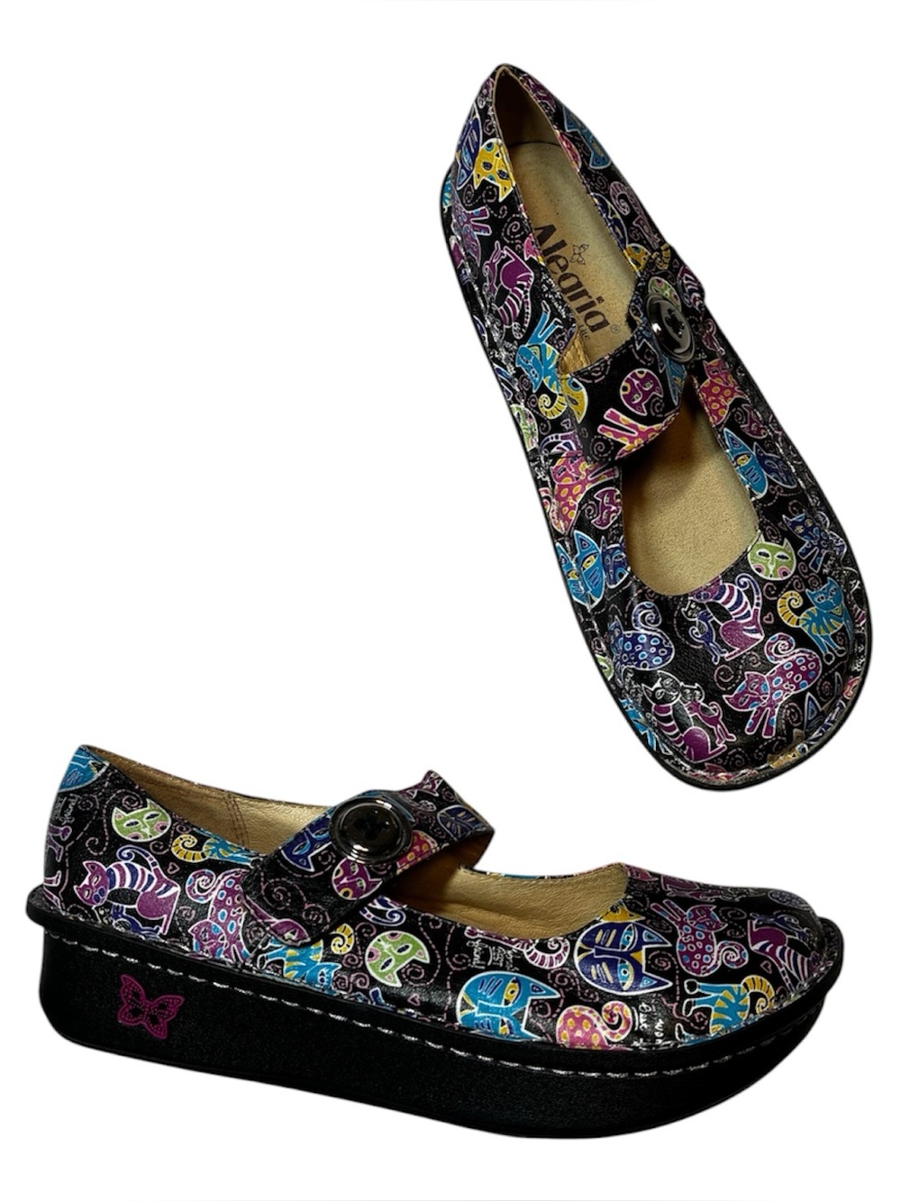 Alegria Paloma Cats Woman’s Best Friend Mary Jane Shoes Size 39 EU 9 US